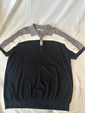 Grace Karin Golf Polo Size 2XL Gray, Off White And Black